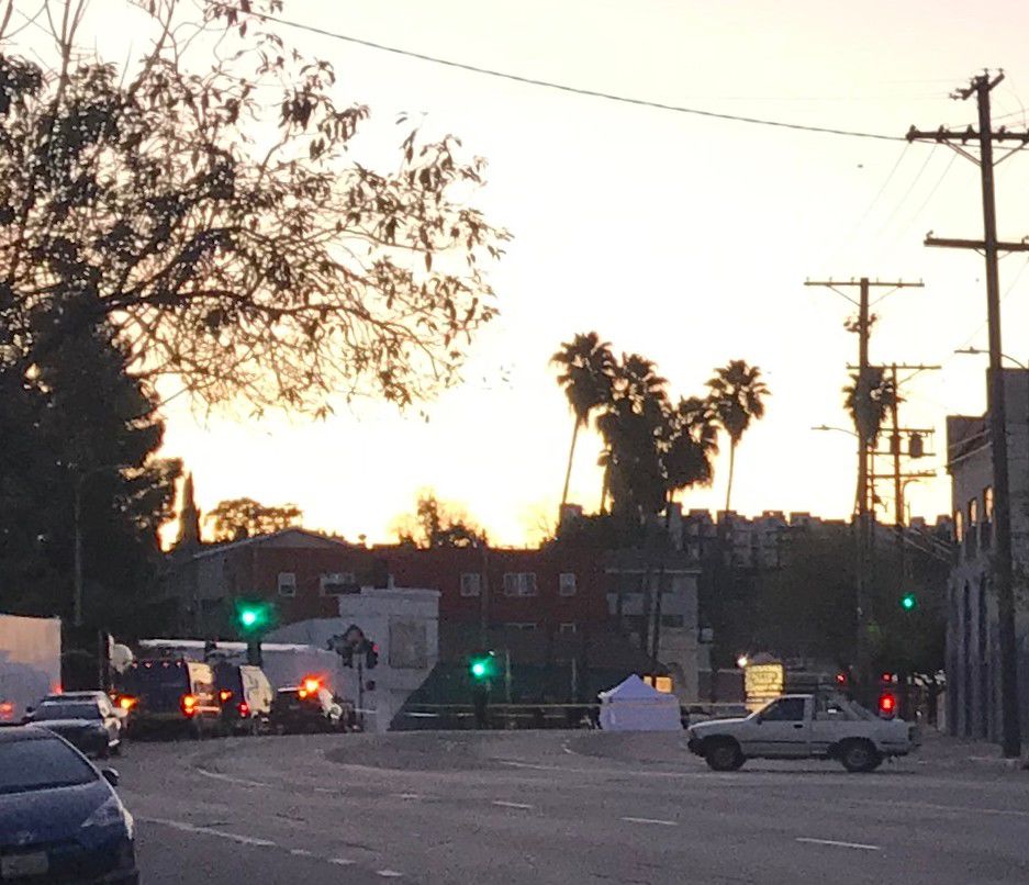 Echo Park hit-and-run scene Sunset Boulevard